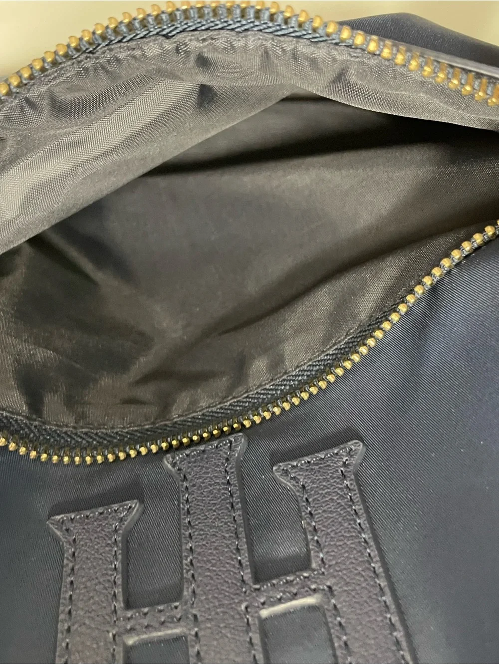 Tommy Hilfiger Navy Mini Backpack TH Logo Nylon Travel Bag
